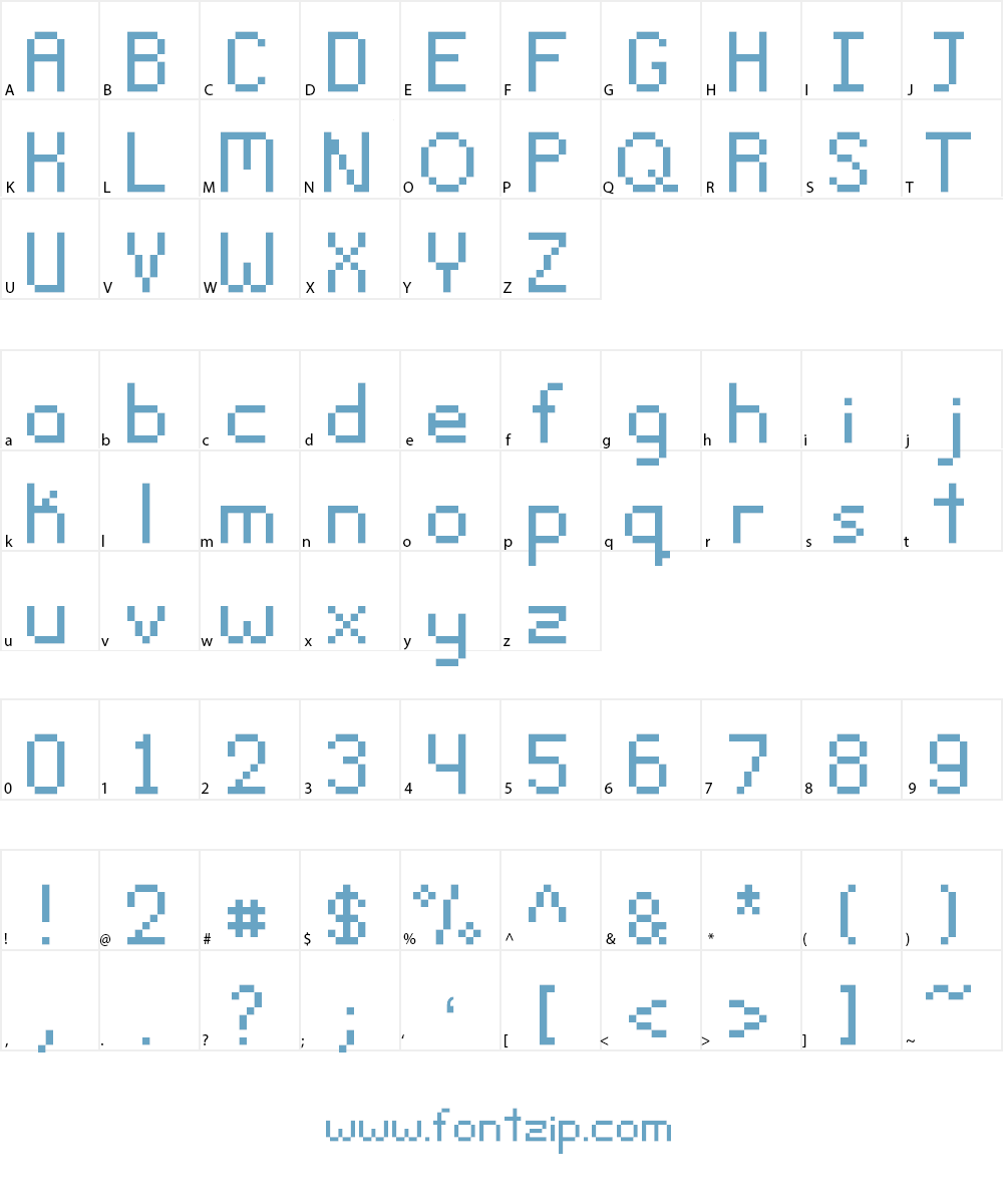 RoundedPixel Font Character